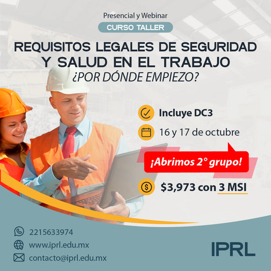 16 y 17 de Octubre - Requisitos Legales de Seguridad y Salud en el Trabajo ¿Por dónde empiezo…?